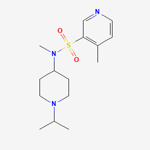 molecular formula C15H25N3O2S B7372749 N,4-dimethyl-N-(1-propan-2-ylpiperidin-4-yl)pyridine-3-sulfonamide 