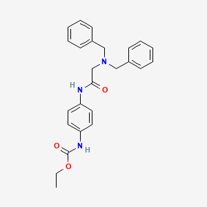 molecular formula C25H27N3O3 B7372752 ethyl N-[4-[[2-(dibenzylamino)acetyl]amino]phenyl]carbamate 