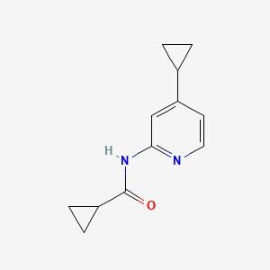 molecular formula C12H14N2O B7372819 N-(4-cyclopropylpyridin-2-yl)cyclopropanecarboxamide 