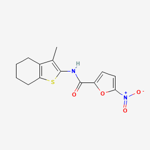 molecular formula C14H14N2O4S B7373057 N-(3-methyl-4,5,6,7-tetrahydro-1-benzothiophen-2-yl)-5-nitrofuran-2-carboxamide 
