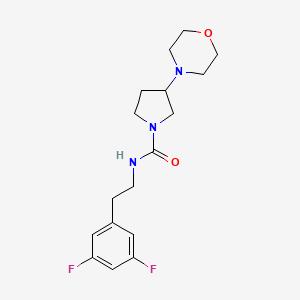 molecular formula C17H23F2N3O2 B7373063 N-[2-(3,5-difluorophenyl)ethyl]-3-morpholin-4-ylpyrrolidine-1-carboxamide 