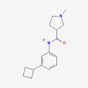molecular formula C16H22N2O B7373096 N-(3-cyclobutylphenyl)-1-methylpyrrolidine-3-carboxamide 