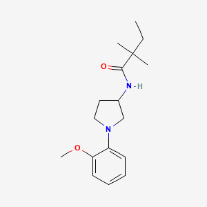 molecular formula C17H26N2O2 B7373346 N-[1-(2-methoxyphenyl)pyrrolidin-3-yl]-2,2-dimethylbutanamide 