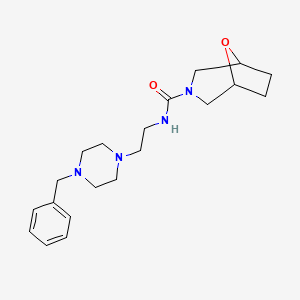 molecular formula C20H30N4O2 B7373420 N-[2-(4-benzylpiperazin-1-yl)ethyl]-8-oxa-3-azabicyclo[3.2.1]octane-3-carboxamide 