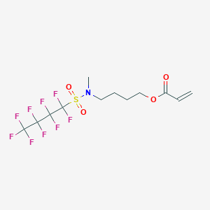 molecular formula C12H14F9NO4S B073735 2-Propenoic acid, 4-[methyl[(nonafluorobutyl)sulfonyl]amino]butyl ester CAS No. 1492-87-1