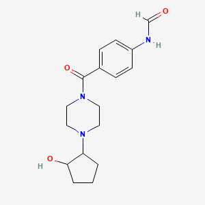 molecular formula C17H23N3O3 B7373880 N-[4-[4-(2-hydroxycyclopentyl)piperazine-1-carbonyl]phenyl]formamide 