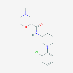 molecular formula C17H24ClN3O2 B7373892 N-[1-(2-chlorophenyl)piperidin-3-yl]-4-methylmorpholine-2-carboxamide 