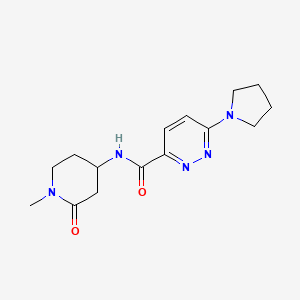 molecular formula C15H21N5O2 B7373978 N-(1-methyl-2-oxopiperidin-4-yl)-6-pyrrolidin-1-ylpyridazine-3-carboxamide 