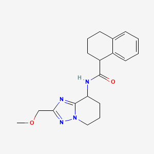 molecular formula C19H24N4O2 B7374084 N-[2-(methoxymethyl)-5,6,7,8-tetrahydro-[1,2,4]triazolo[1,5-a]pyridin-8-yl]-1,2,3,4-tetrahydronaphthalene-1-carboxamide 