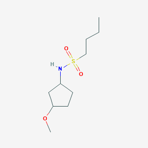 molecular formula C10H21NO3S B7374109 N-(3-methoxycyclopentyl)butane-1-sulfonamide 