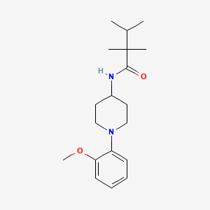 molecular formula C19H30N2O2 B7374125 N-[1-(2-methoxyphenyl)piperidin-4-yl]-2,2,3-trimethylbutanamide 
