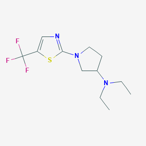 molecular formula C12H18F3N3S B7374477 N,N-diethyl-1-[5-(trifluoromethyl)-1,3-thiazol-2-yl]pyrrolidin-3-amine 