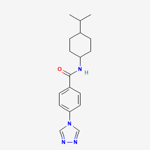 molecular formula C18H24N4O B7374510 N-(4-propan-2-ylcyclohexyl)-4-(1,2,4-triazol-4-yl)benzamide 