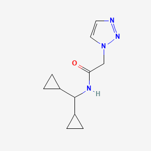 molecular formula C11H16N4O B7374577 N-(dicyclopropylmethyl)-2-(triazol-1-yl)acetamide 