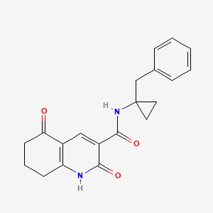 molecular formula C20H20N2O3 B7374678 N-(1-benzylcyclopropyl)-2,5-dioxo-1,6,7,8-tetrahydroquinoline-3-carboxamide 