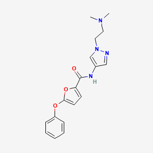 molecular formula C18H20N4O3 B7374843 N-[1-[2-(dimethylamino)ethyl]pyrazol-4-yl]-5-phenoxyfuran-2-carboxamide 