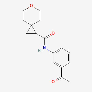 molecular formula C16H19NO3 B7374883 N-(3-acetylphenyl)-6-oxaspiro[2.5]octane-2-carboxamide 