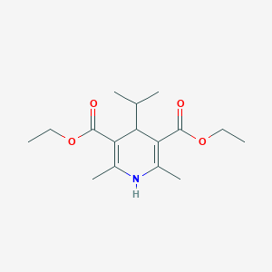 molecular formula C16H25NO4 B073750 3,5-Pyridinedicarboxylic acid, 1,4-dihydro-4-isopropyl-2,6-dimethyl-, diethyl ester CAS No. 1539-32-8
