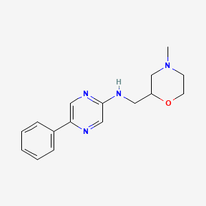molecular formula C16H20N4O B7375478 N-[(4-methylmorpholin-2-yl)methyl]-5-phenylpyrazin-2-amine 