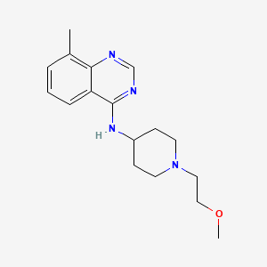 molecular formula C17H24N4O B7375506 N-[1-(2-methoxyethyl)piperidin-4-yl]-8-methylquinazolin-4-amine 