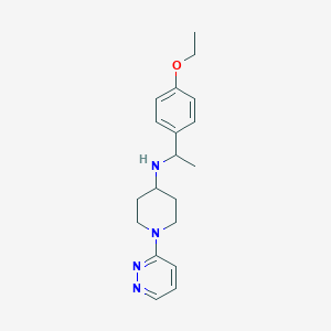 molecular formula C19H26N4O B7375928 N-[1-(4-ethoxyphenyl)ethyl]-1-pyridazin-3-ylpiperidin-4-amine 