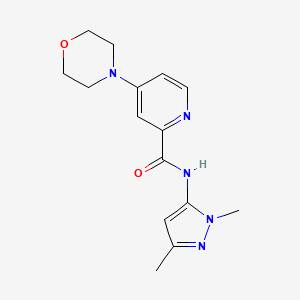 molecular formula C15H19N5O2 B7376009 N-(2,5-dimethylpyrazol-3-yl)-4-morpholin-4-ylpyridine-2-carboxamide 