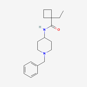 molecular formula C19H28N2O B7376415 N-(1-benzylpiperidin-4-yl)-1-ethylcyclobutane-1-carboxamide 