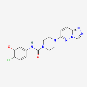 molecular formula C17H18ClN7O2 B7376422 N-(4-chloro-3-methoxyphenyl)-4-([1,2,4]triazolo[4,3-b]pyridazin-6-yl)piperazine-1-carboxamide 