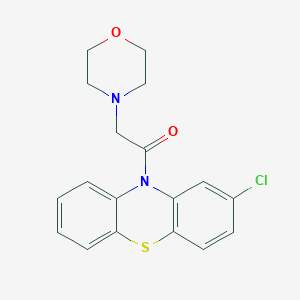 molecular formula C18H17ClN2O2S B073768 Phenothiazine, 2-chloro-10-(morpholinoacetyl)- CAS No. 83568-07-4