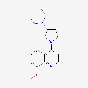 molecular formula C18H25N3O B7376855 N,N-diethyl-1-(8-methoxyquinolin-4-yl)pyrrolidin-3-amine 