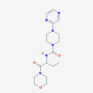 molecular formula C17H26N6O3 B7377005 N-(1-morpholin-4-yl-1-oxobutan-2-yl)-4-pyrazin-2-ylpiperazine-1-carboxamide 