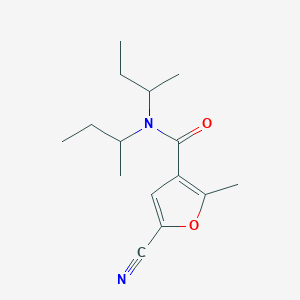 molecular formula C15H22N2O2 B7377116 N,N-di(butan-2-yl)-5-cyano-2-methylfuran-3-carboxamide 