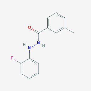 molecular formula C14H13FN2O B7377139 N'-(2-fluorophenyl)-3-methylbenzohydrazide 