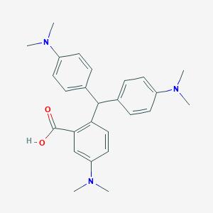 molecular formula C26H31N3O2 B073772 2-[bis[4-(dimethylamino)phenyl]methyl]-5-(dimethylamino)benzoic acid CAS No. 1255-69-2