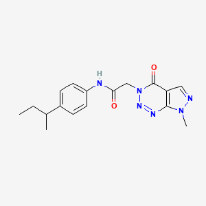 molecular formula C17H20N6O2 B7377270 N-(4-butan-2-ylphenyl)-2-(7-methyl-4-oxopyrazolo[3,4-d]triazin-3-yl)acetamide 