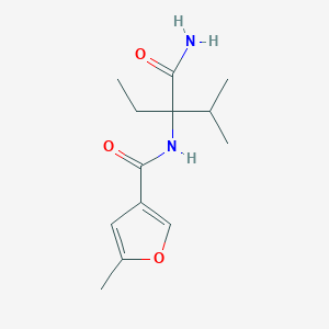 molecular formula C13H20N2O3 B7377510 N-(3-carbamoyl-2-methylpentan-3-yl)-5-methylfuran-3-carboxamide 