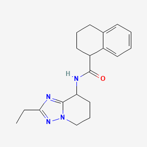molecular formula C19H24N4O B7377582 N-(2-ethyl-5,6,7,8-tetrahydro-[1,2,4]triazolo[1,5-a]pyridin-8-yl)-1,2,3,4-tetrahydronaphthalene-1-carboxamide 