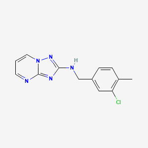 molecular formula C13H12ClN5 B7377658 N-[(3-chloro-4-methylphenyl)methyl]-[1,2,4]triazolo[1,5-a]pyrimidin-2-amine 