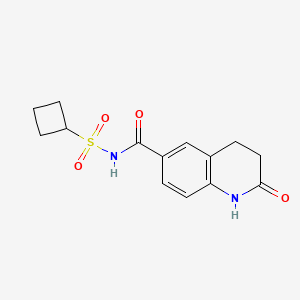 molecular formula C14H16N2O4S B7377878 N-cyclobutylsulfonyl-2-oxo-3,4-dihydro-1H-quinoline-6-carboxamide 