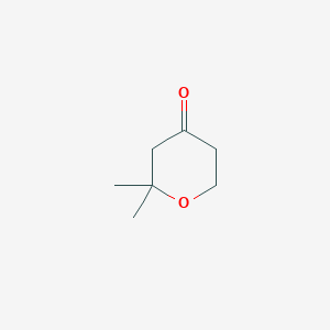 molecular formula C7H12O2 B073780 2,2-Dimethyltetrahydropyran-4-one CAS No. 1194-16-7