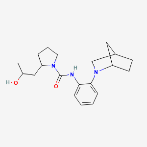 molecular formula C20H29N3O2 B7378002 N-[2-(2-azabicyclo[2.2.1]heptan-2-yl)phenyl]-2-(2-hydroxypropyl)pyrrolidine-1-carboxamide 
