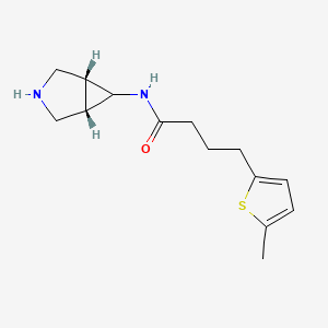 molecular formula C14H20N2OS B7378193 N-[(1R,5S)-3-azabicyclo[3.1.0]hexan-6-yl]-4-(5-methylthiophen-2-yl)butanamide 