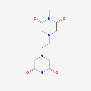 molecular formula C12H18N4O4 B073785 4,4'-Ethylenebis(1-methyl-2,6-piperazinedione) CAS No. 1155-54-0