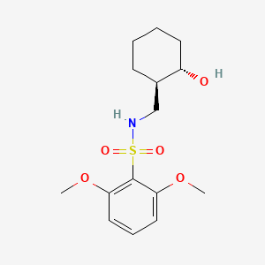 molecular formula C15H23NO5S B7378556 N-[[(1R,2S)-2-hydroxycyclohexyl]methyl]-2,6-dimethoxybenzenesulfonamide 