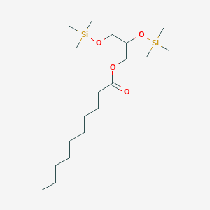 molecular formula C19H42O4Si2 B073786 2,3-Bis(trimethylsilyloxy)propyl decanoate CAS No. 1116-64-9