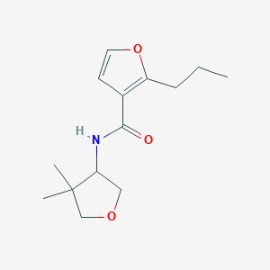 molecular formula C14H21NO3 B7378961 N-(4,4-dimethyloxolan-3-yl)-2-propylfuran-3-carboxamide 