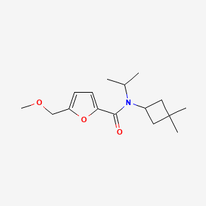 molecular formula C16H25NO3 B7379010 N-(3,3-dimethylcyclobutyl)-5-(methoxymethyl)-N-propan-2-ylfuran-2-carboxamide 