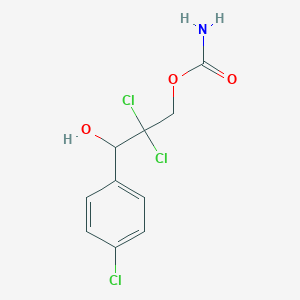 molecular formula C10H10Cl3NO3 B073795 [2,2-Dichloro-3-(4-chlorophenyl)-3-hydroxypropyl] carbamate CAS No. 1477-41-4