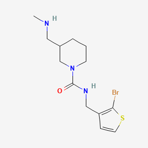 molecular formula C13H20BrN3OS B7379822 N-[(2-bromothiophen-3-yl)methyl]-3-(methylaminomethyl)piperidine-1-carboxamide 
