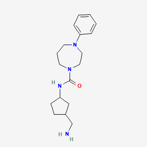 molecular formula C18H28N4O B7379887 N-[3-(aminomethyl)cyclopentyl]-4-phenyl-1,4-diazepane-1-carboxamide 